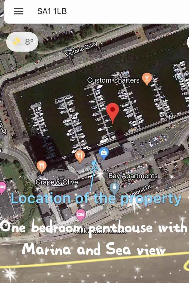 Penthouse Marina Centre 100m From Apartment Swansea